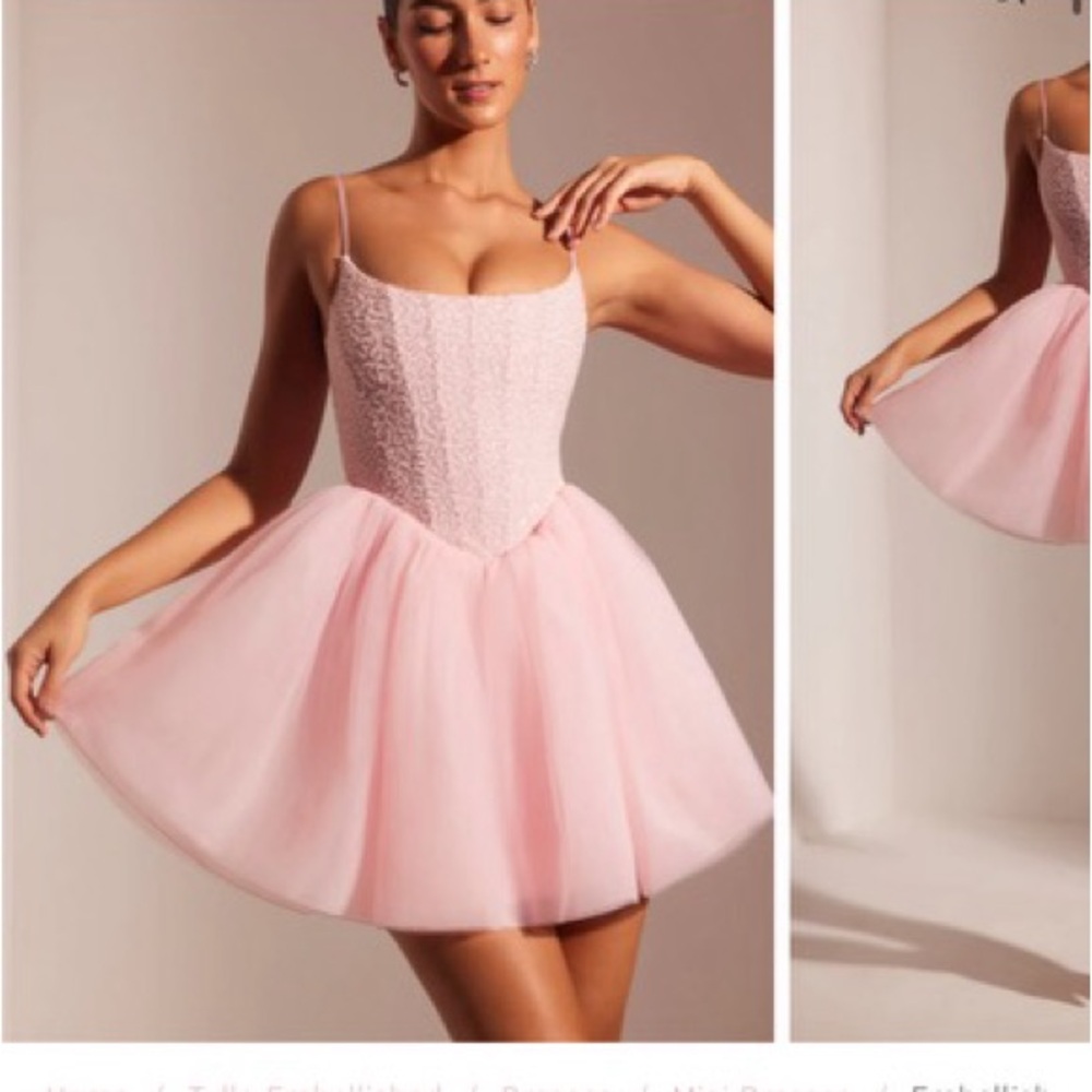 Oh polly “eugenie embellished” mini dress